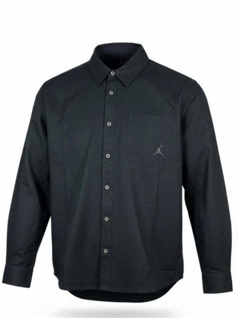 Jordan Men’s Black Long-Sleeve Button Down Shirt with Chest Pocket